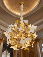 The Zarellia Bloom Chandelier — Luxury Gold Floral Crystal Pendant Light