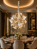 The Zarellia Bloom Chandelier — Luxury Gold Floral Crystal Pendant Light