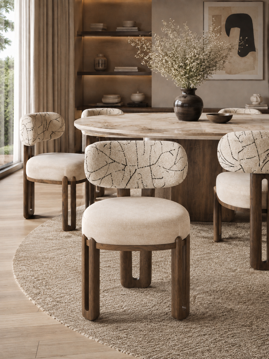 The Grandeur Dining Chair — Luxury Solid Wood Dining Chair