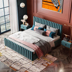 Modish iFur Modern Texo Upholstered Bed Without Storage in Suede