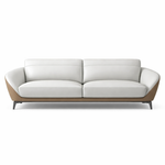 Versace Luxury Leath-Aire Upholstered Sofa in White for a Stylish Look