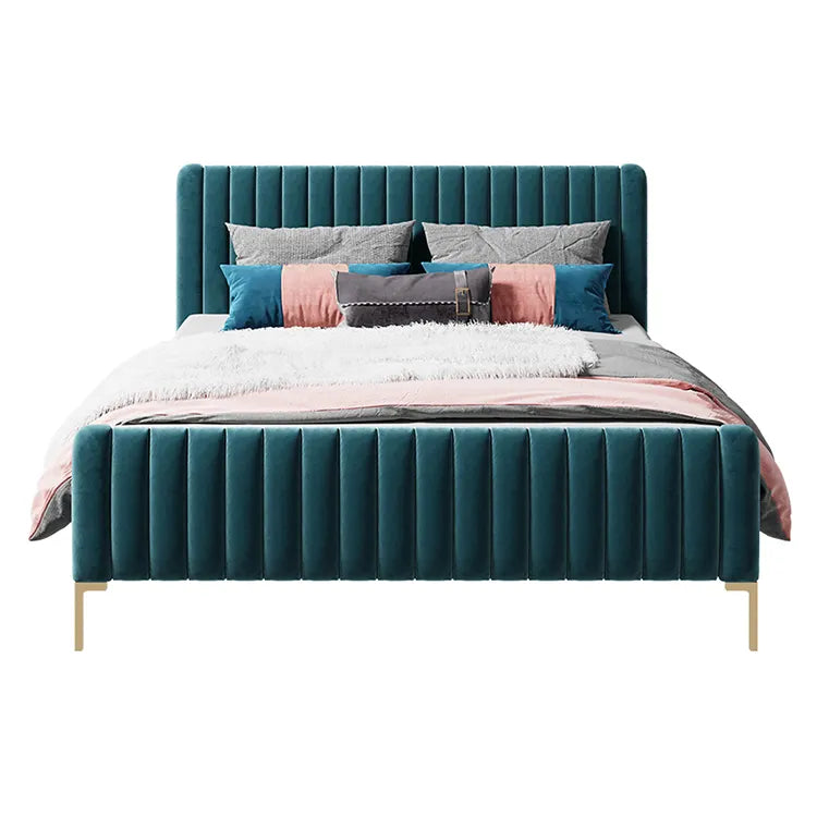 Modish iFur Modern Texo Upholstered Bed Without Storage in Suede