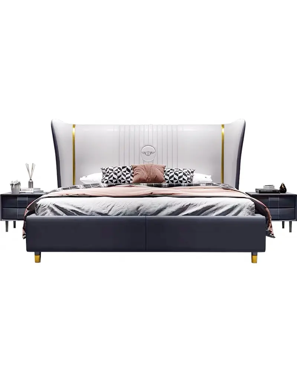 Miraculous Modern Upholstered Luxury Bed in Leatherette