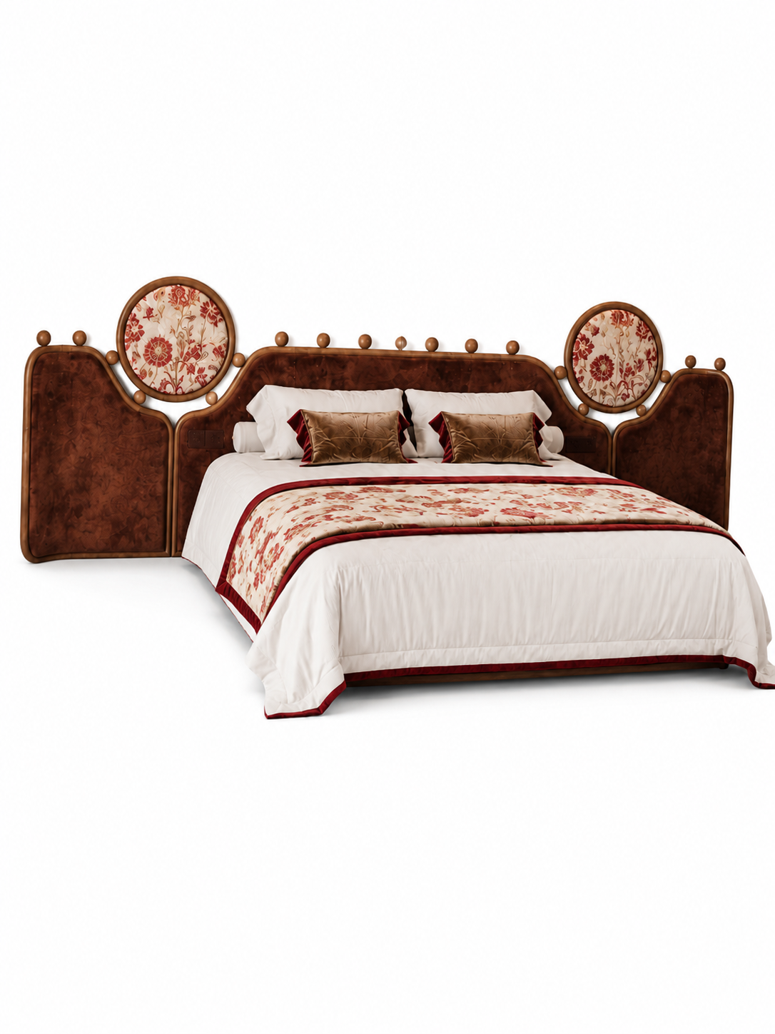 The Arabelle Bed — Luxury Heritage Floral Upholstered Bed