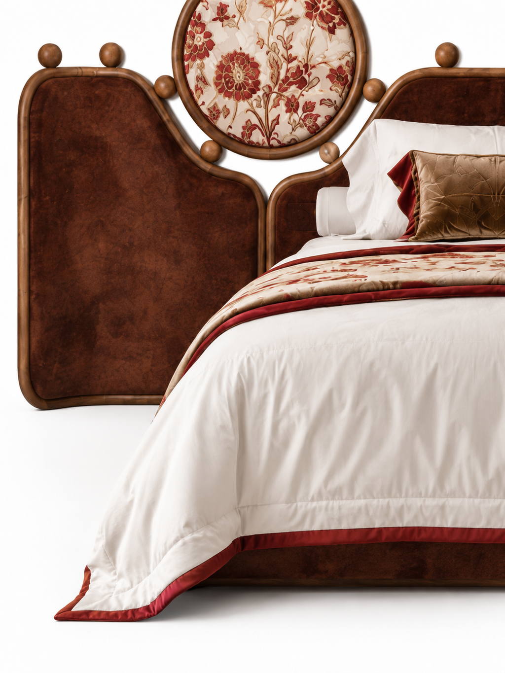 The Arabelle Bed — Luxury Heritage Floral Upholstered Bed