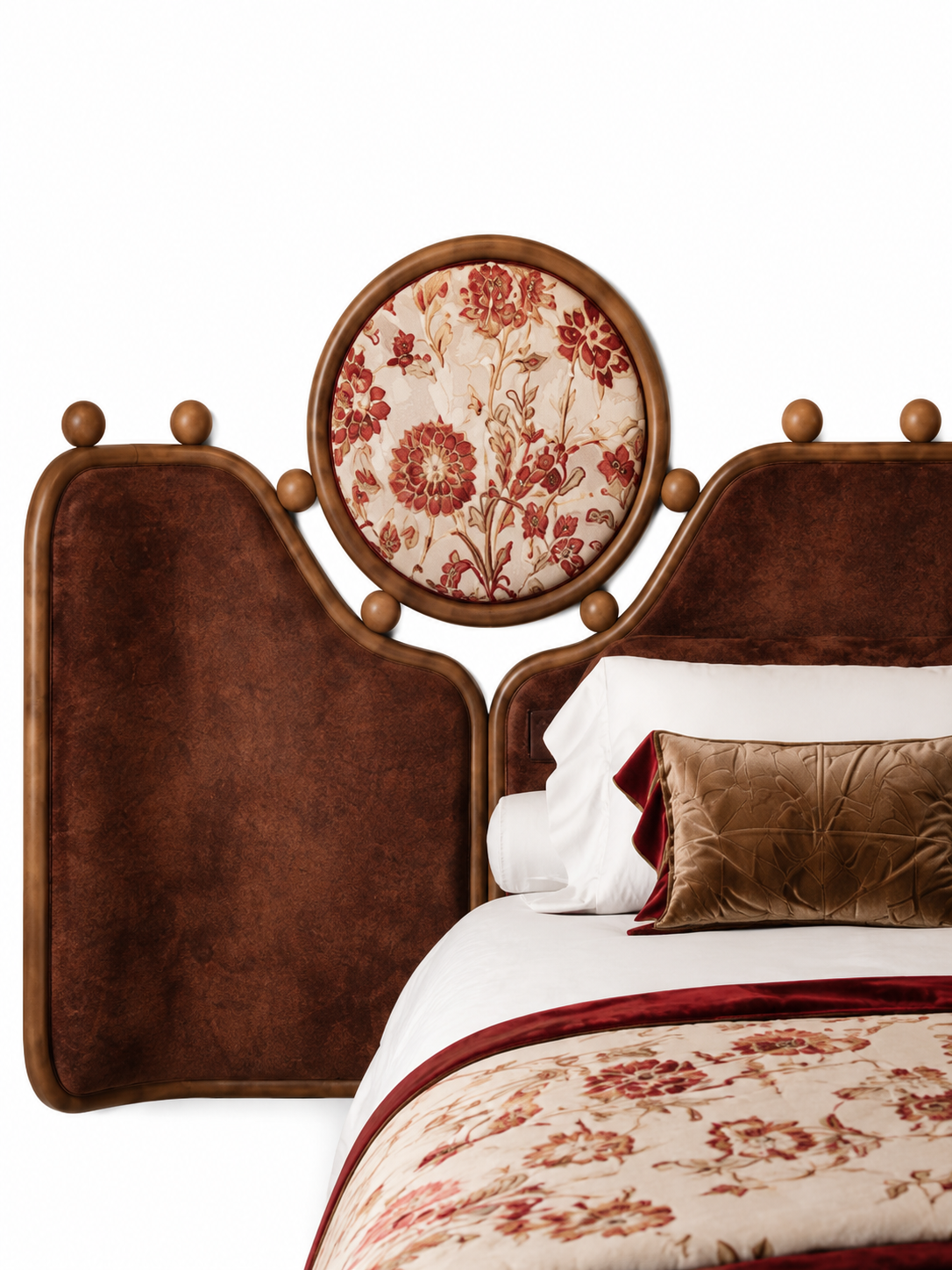 The Arabelle Bed — Luxury Heritage Floral Upholstered Bed