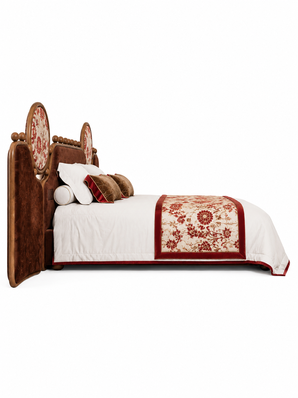 The Arabelle Bed — Luxury Heritage Floral Upholstered Bed