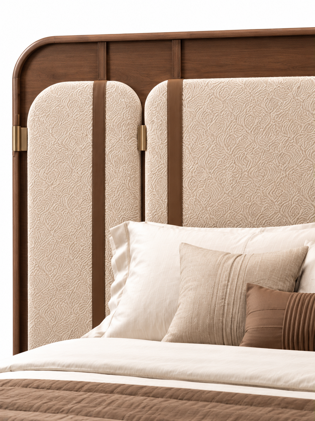 The Fiori Bed — Luxury Upholstered Wooden Bed