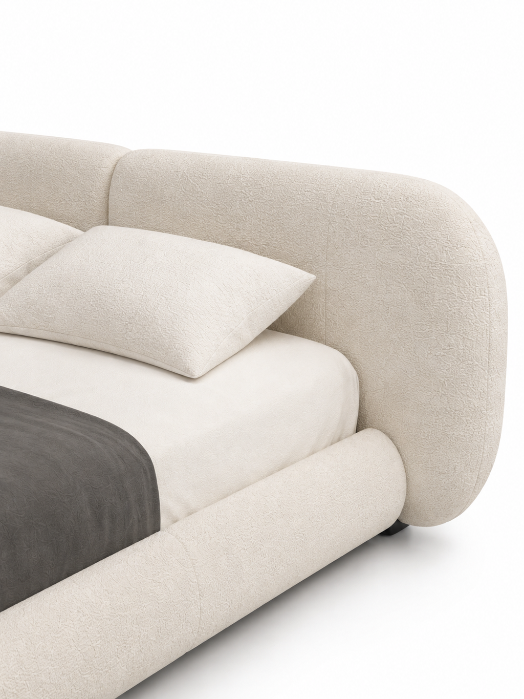 The Davielle Bed — Luxury Rounded Upholstered Bed