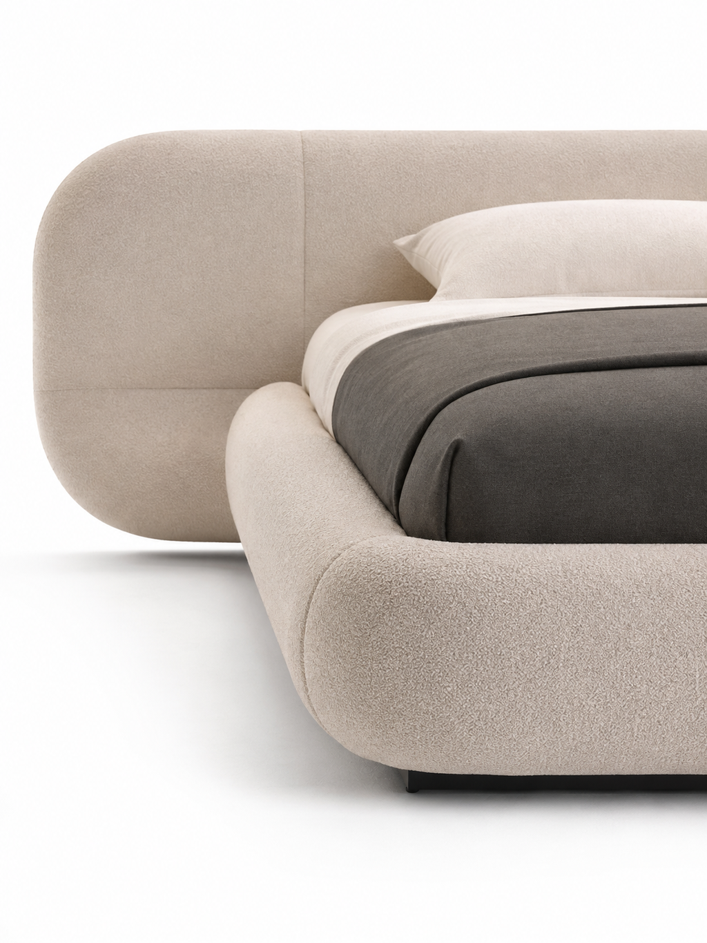 The Davielle Bed — Luxury Rounded Upholstered Bed