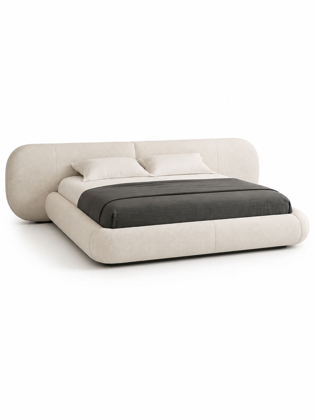 The Davielle Bed — Luxury Rounded Upholstered Bed
