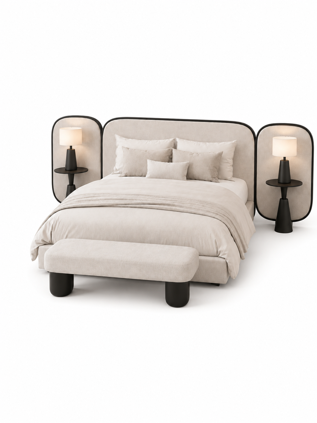 The Jovelle Bed — Luxury Contemporary Upholstered Bed