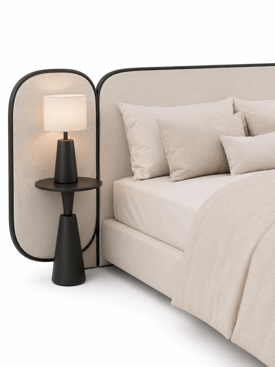 The Jovelle Bed — Luxury Contemporary Upholstered Bed