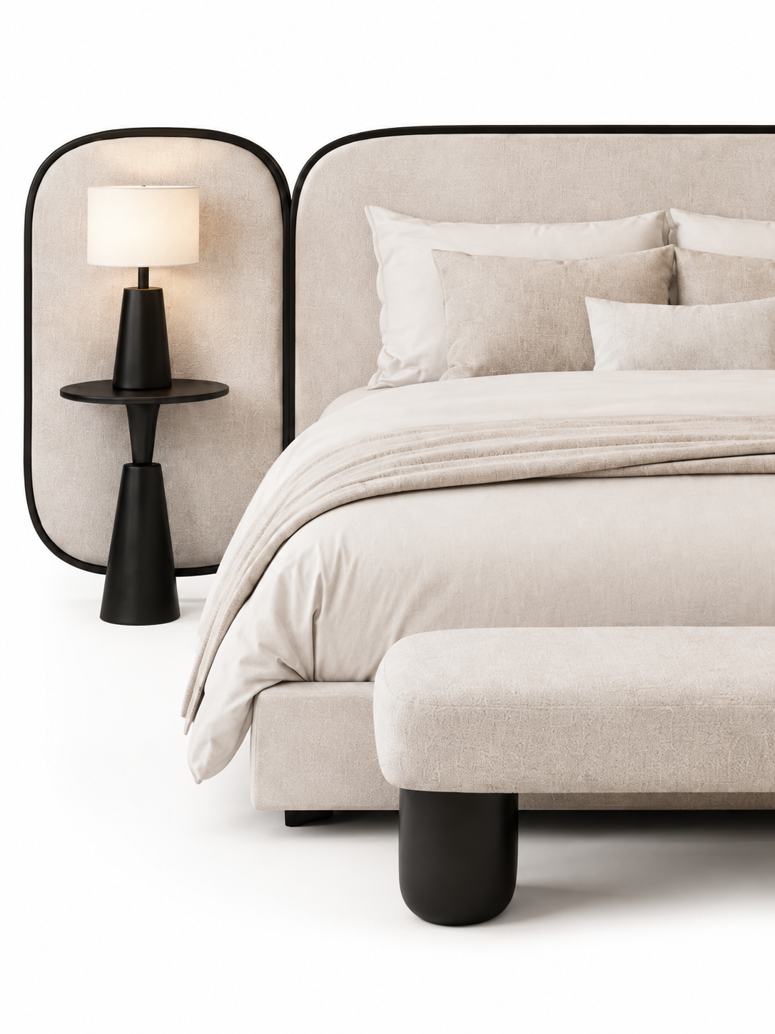 The Jovelle Bed — Luxury Contemporary Upholstered Bed