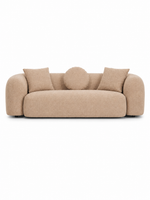 The Élanza Sofa — Luxury Curved Bouclé 3 Seater Sofa