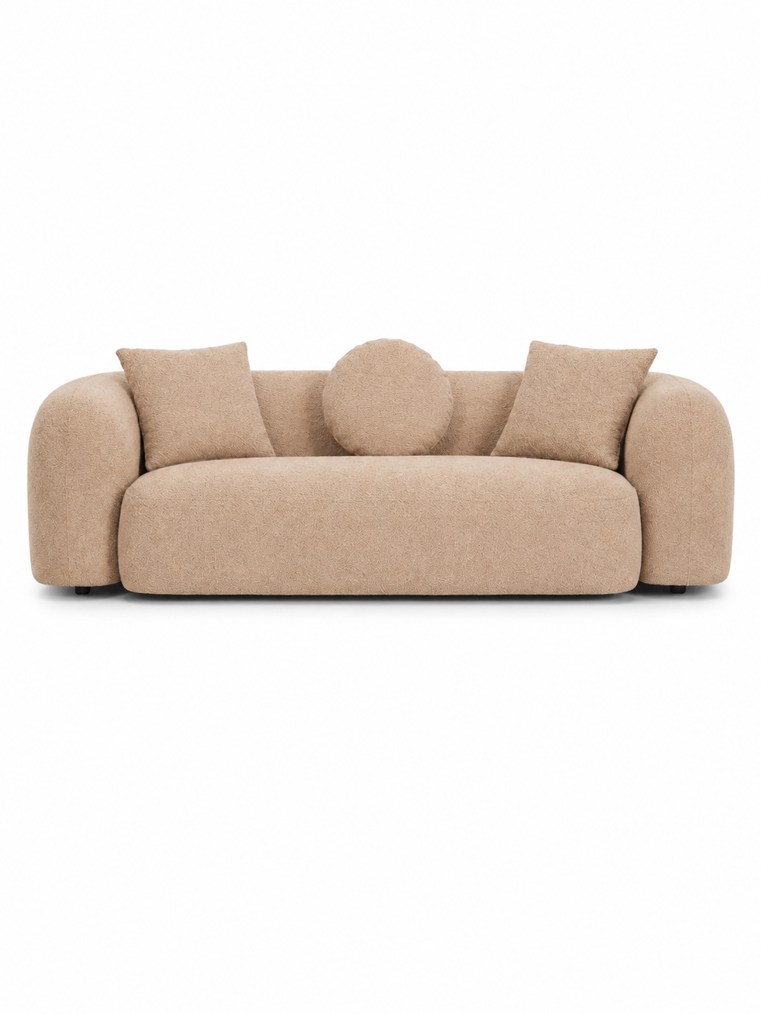 The Élanza Sofa — Luxury Curved Bouclé 3 Seater Sofa
