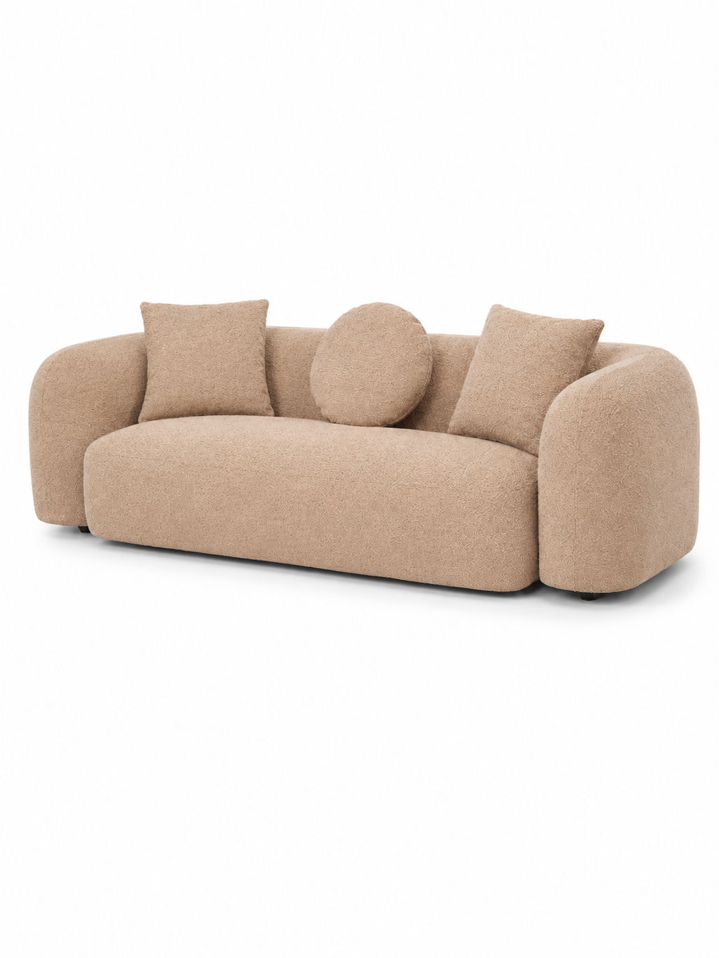 The Élanza Sofa — Luxury Curved Bouclé 3 Seater Sofa