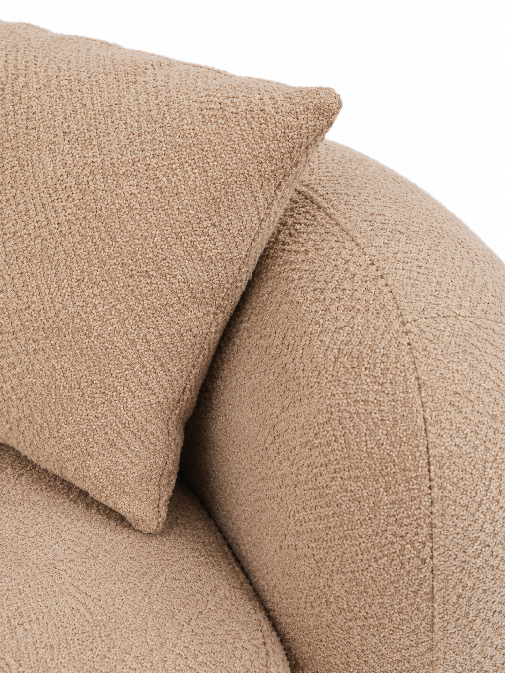 The Élanza Sofa — Luxury Curved Bouclé 3 Seater Sofa