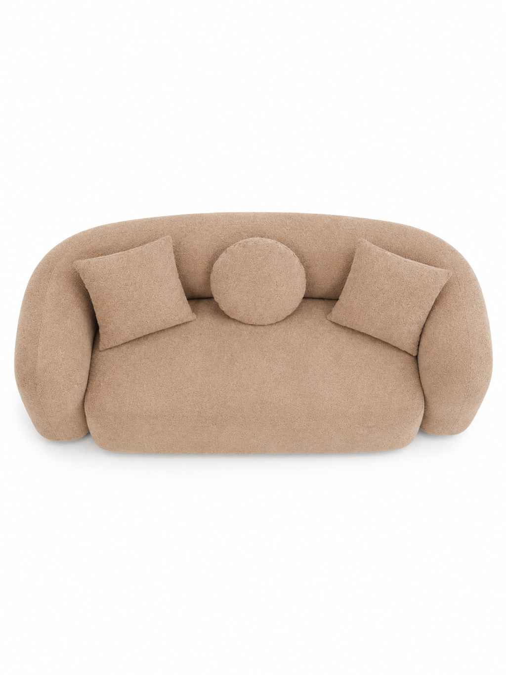 The Élanza Sofa — Luxury Curved Bouclé 3 Seater Sofa