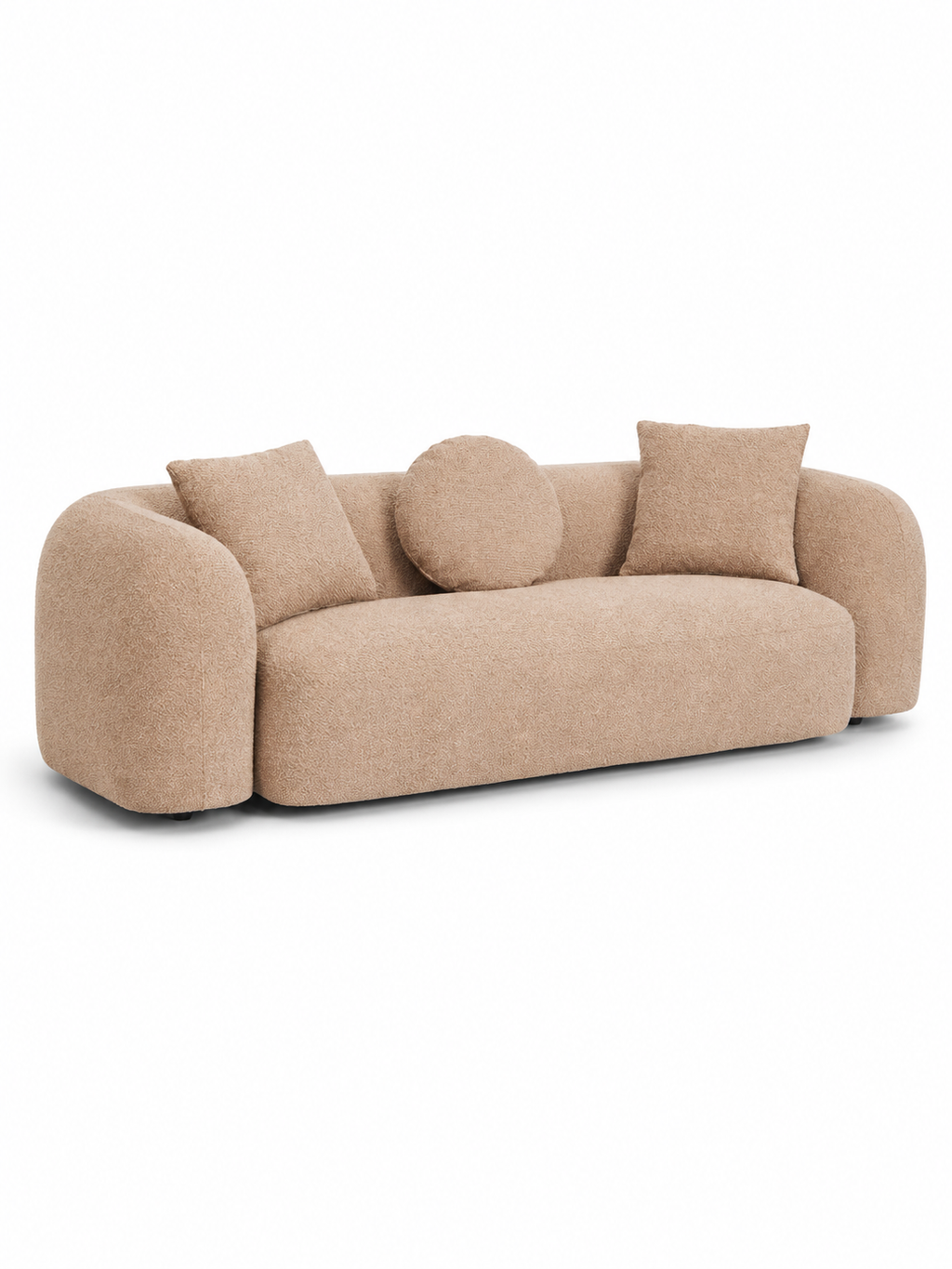 The Élanza Sofa — Luxury Curved Bouclé 3 Seater Sofa