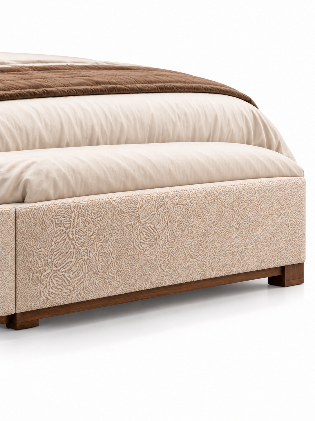The Fiori Bed — Luxury Upholstered Wooden Bed