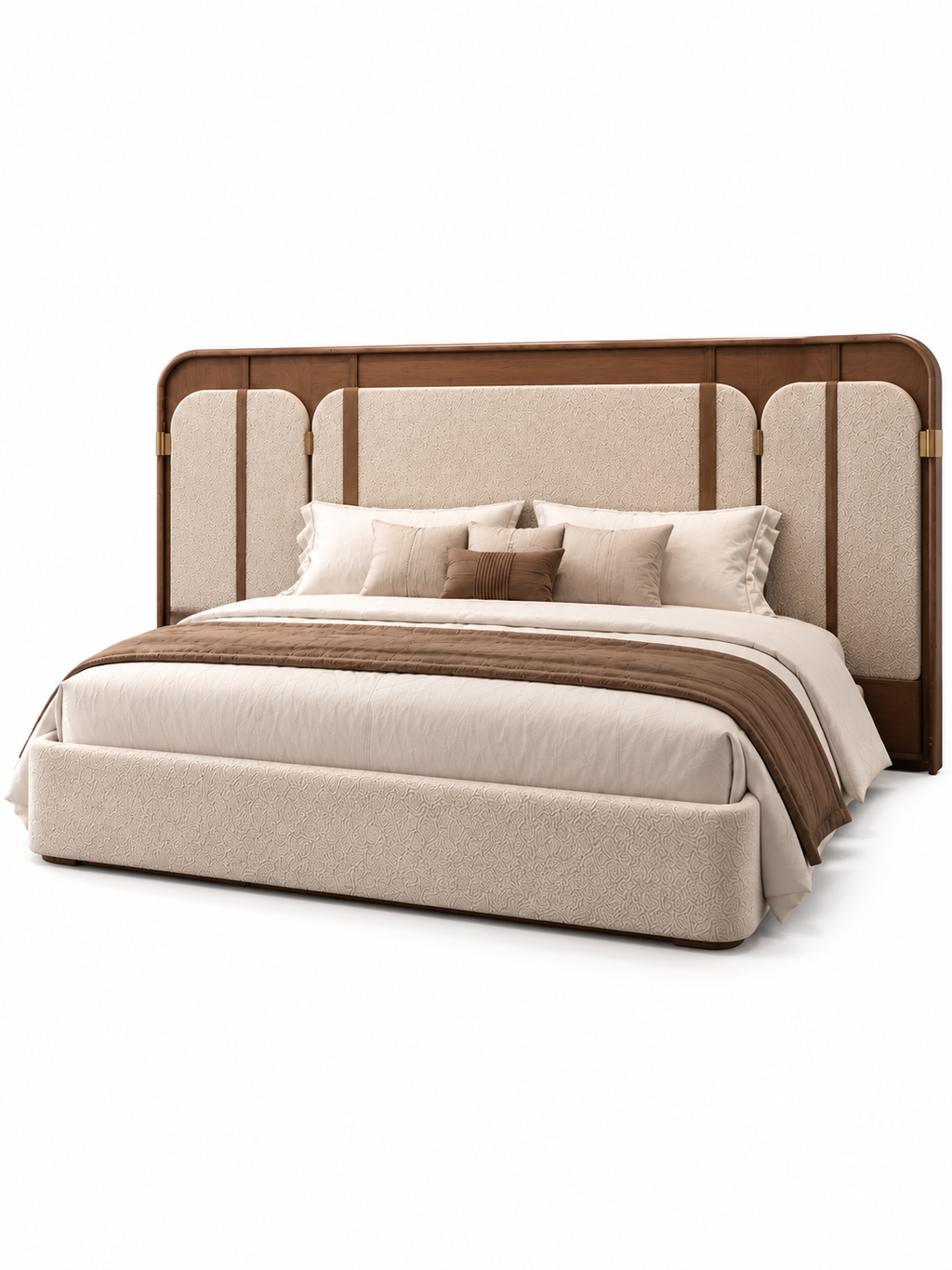 The Fiori Bed — Luxury Upholstered Wooden Bed