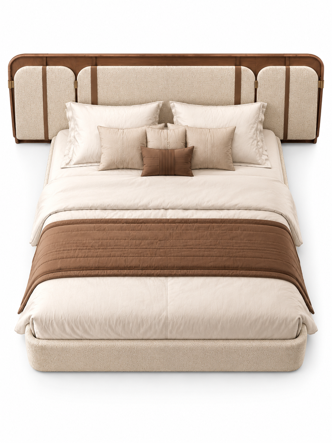 The Fiori Bed — Luxury Upholstered Wooden Bed