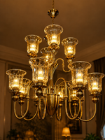 The Bellarose Chandelier — Luxury Grand Brass & Glass Chandelier