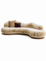The Bellavie Sofa — Luxury Curved Floral 3 Seater Sofa