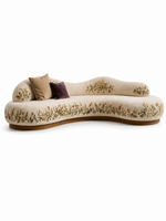 The Bellavie Sofa — Luxury Curved Floral 3 Seater Sofa
