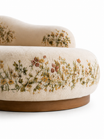 The Bellavie Sofa — Luxury Curved Floral 3 Seater Sofa