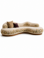 The Bellavie Sofa — Luxury Curved Floral 3 Seater Sofa