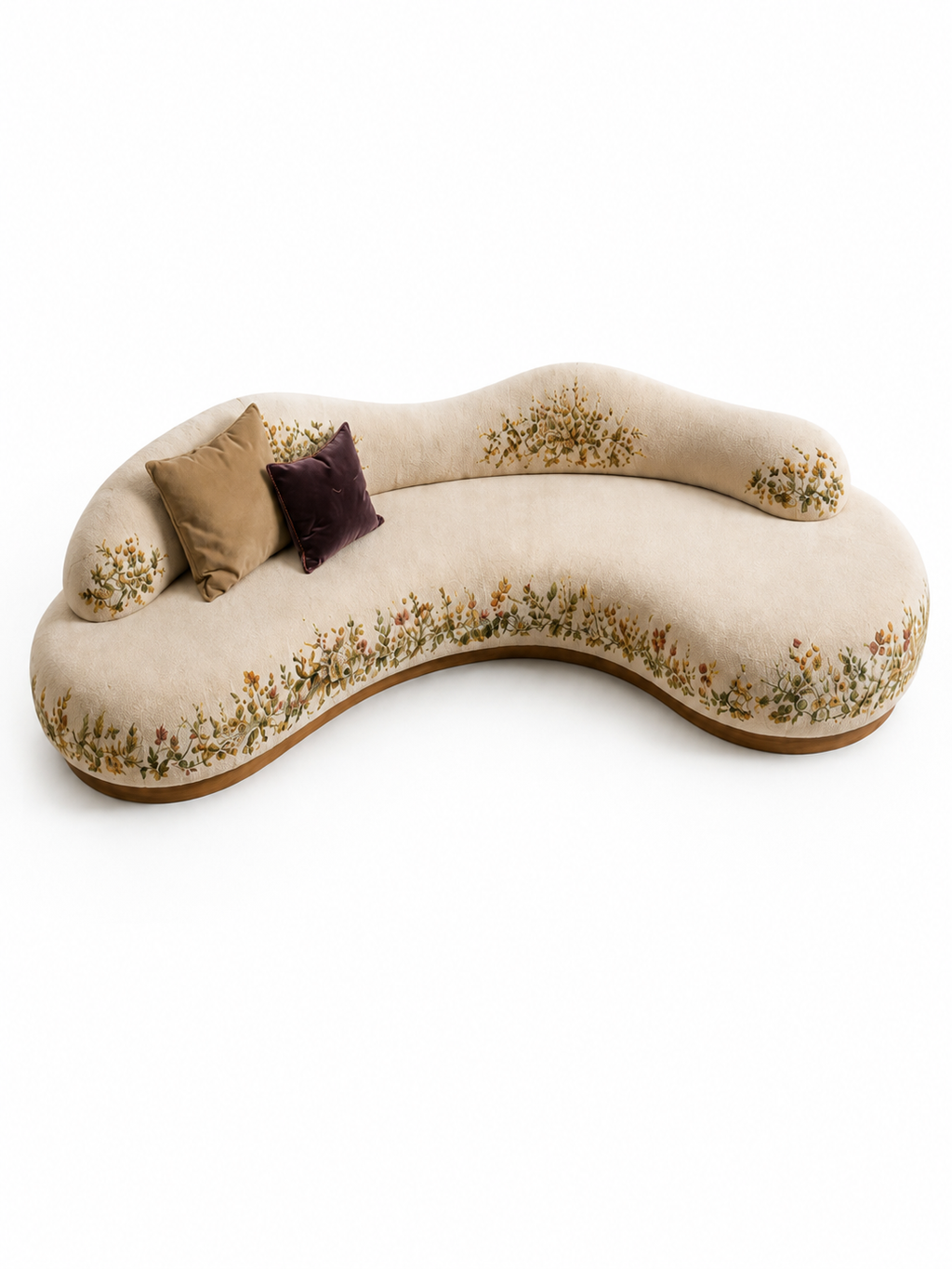 The Bellavie Sofa — Luxury Curved Floral 3 Seater Sofa