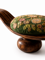 The Verdant Curve Bench — Luxury Sculptural Teak Wood Bench