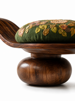 The Verdant Curve Bench — Luxury Sculptural Teak Wood Bench