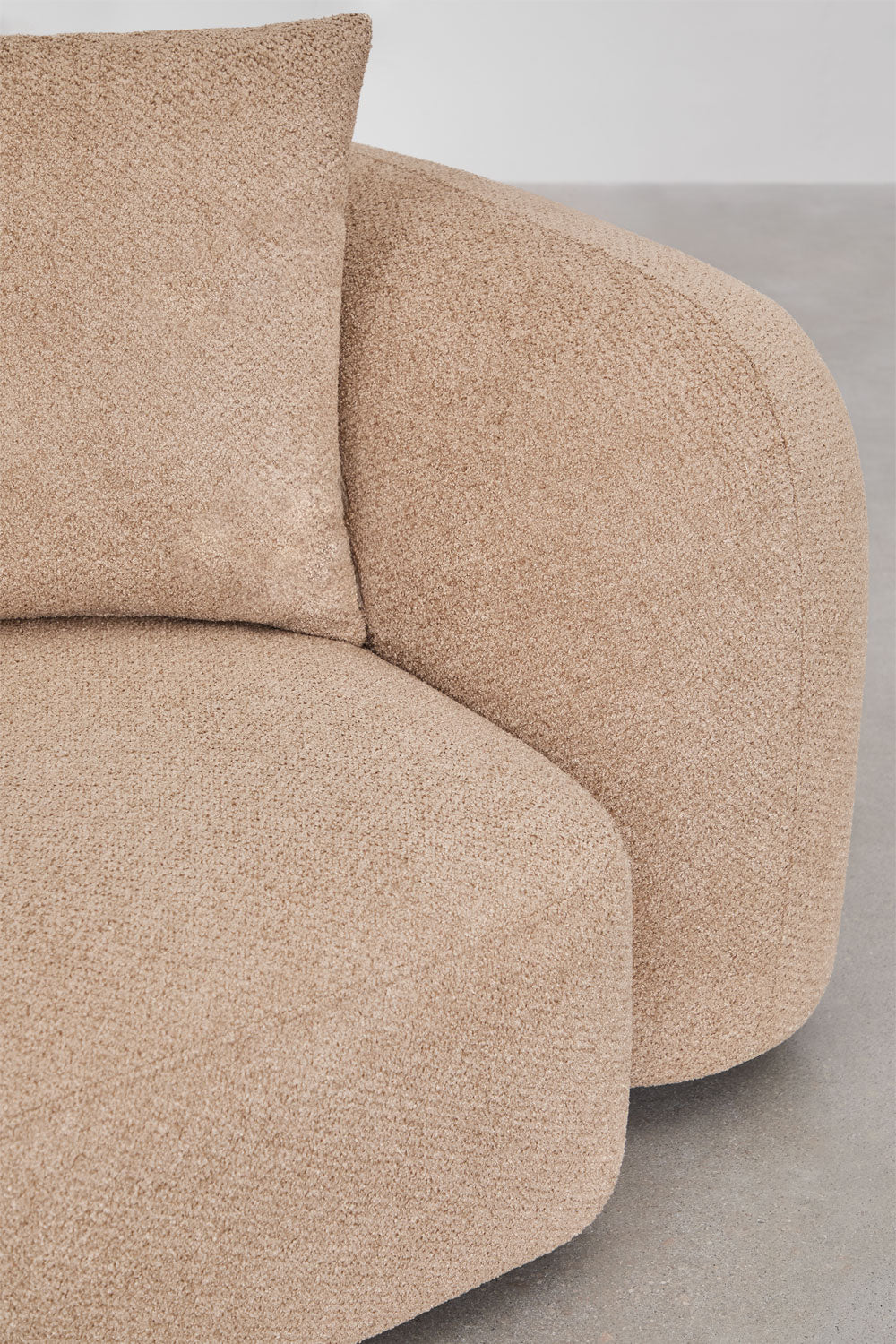 The Élanza Sofa — Luxury Curved Bouclé 3 Seater Sofa