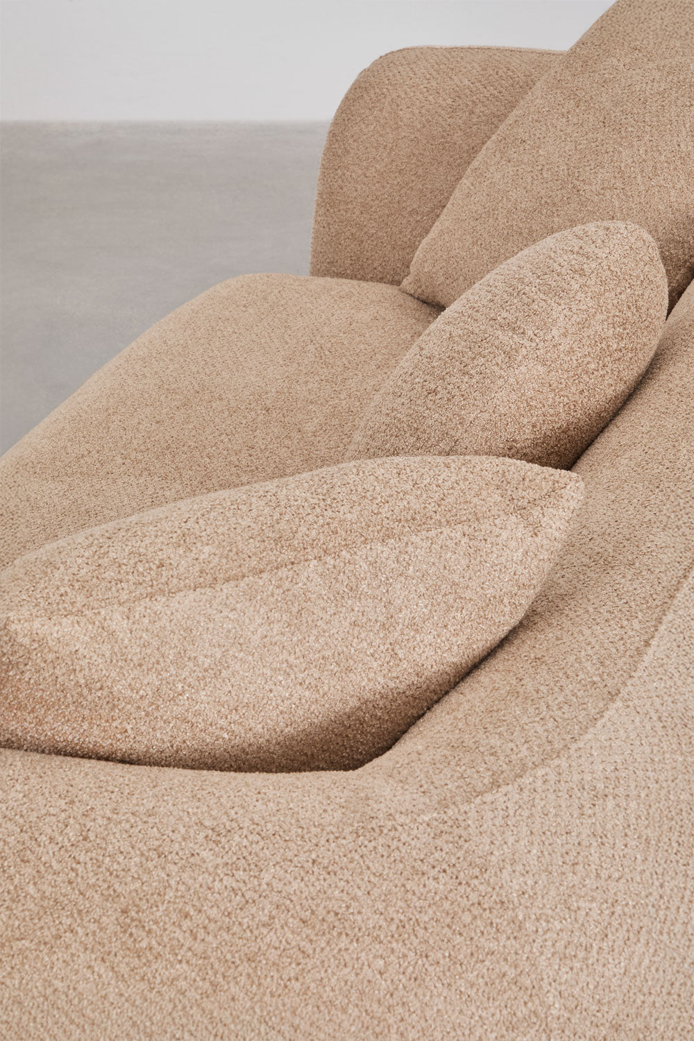 The Élanza Sofa — Luxury Curved Bouclé 3 Seater Sofa