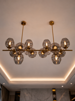 The Virelli Orb — Luxury Smoked Glass Linear Chandelier