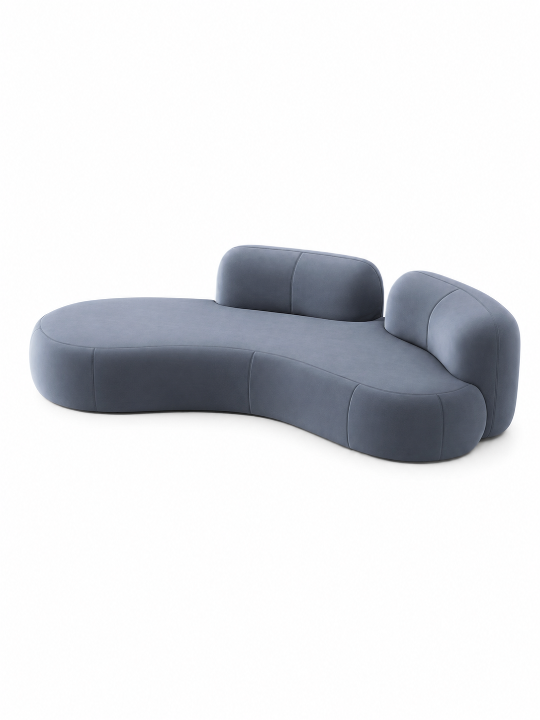 Lauren Modern Curved Japanese Style 4 Seater Sofa