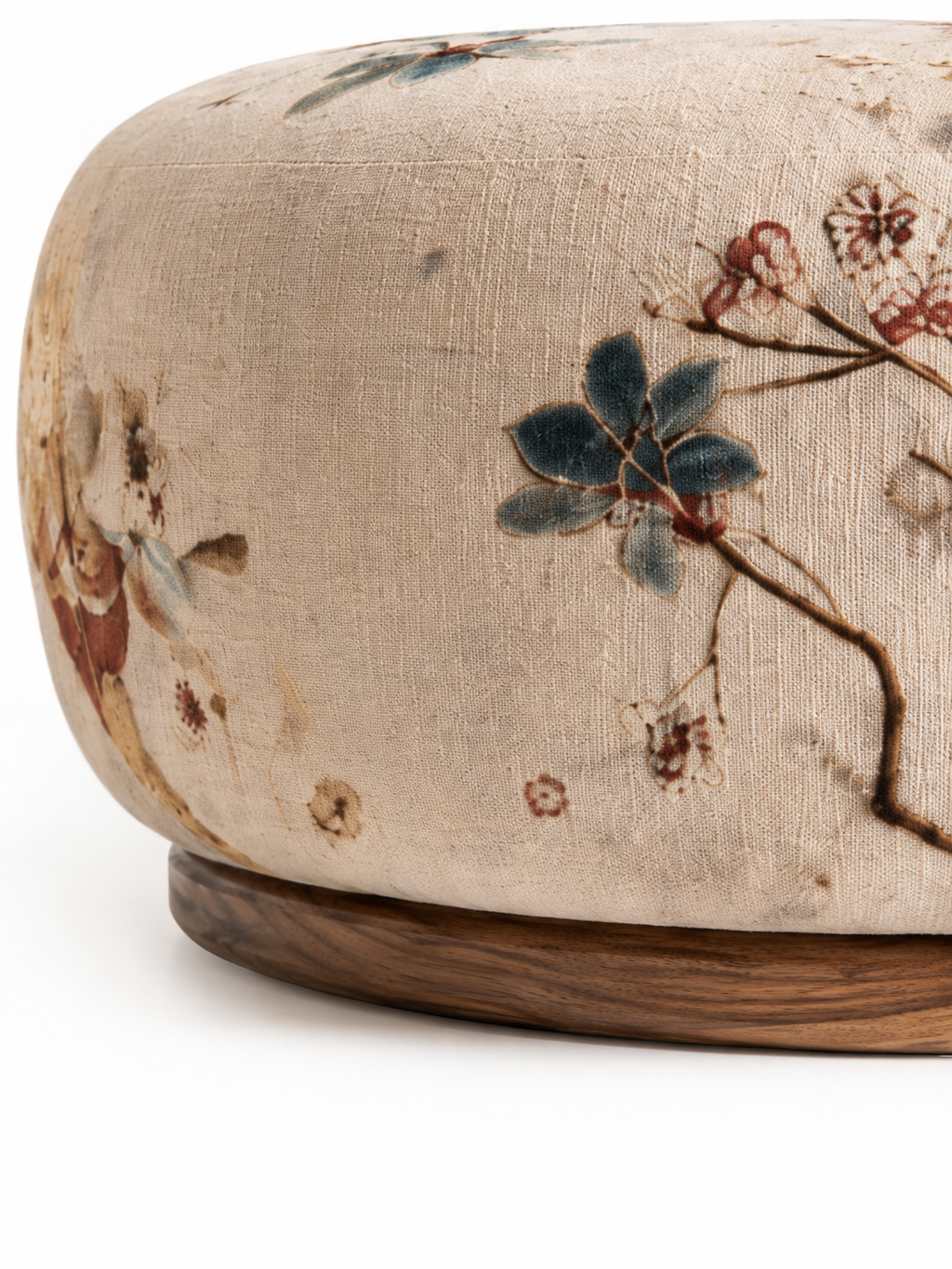 The Meadow Muse Bench — Luxury Floral Teak Wood Accent Bench