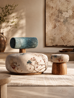 The Meadow Muse Bench — Luxury Floral Teak Wood Accent Bench