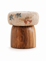 The Meadow Muse Bench — Luxury Floral Teak Wood Accent Bench