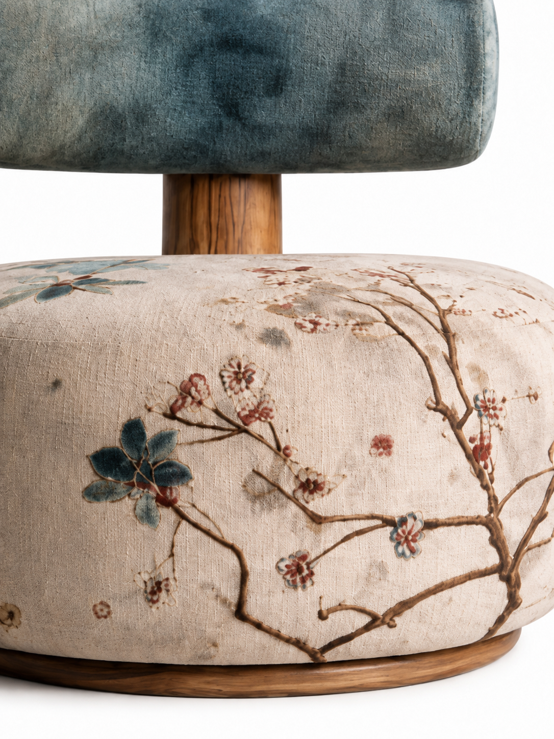 The Meadow Muse Bench — Luxury Floral Teak Wood Accent Bench