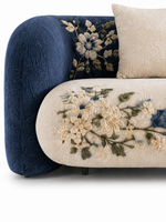 The Uvelora Sofa — Luxury Botanical Curved 4 Seater Sofa