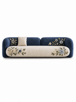 The Uvelora Sofa — Luxury Botanical Curved 4 Seater Sofa