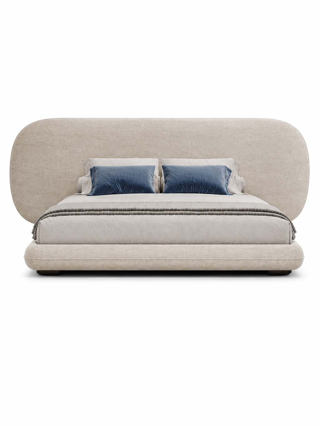 The Yarrow Bed — Luxury Curved Upholstered Bed