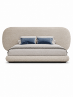 The Yarrow Bed — Luxury Curved Upholstered Bed