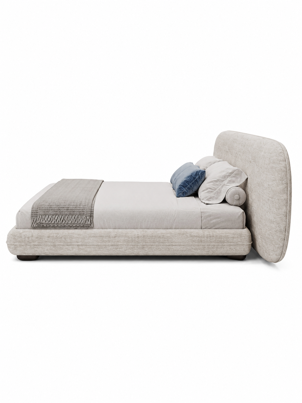 The Yarrow Bed — Luxury Curved Upholstered Bed