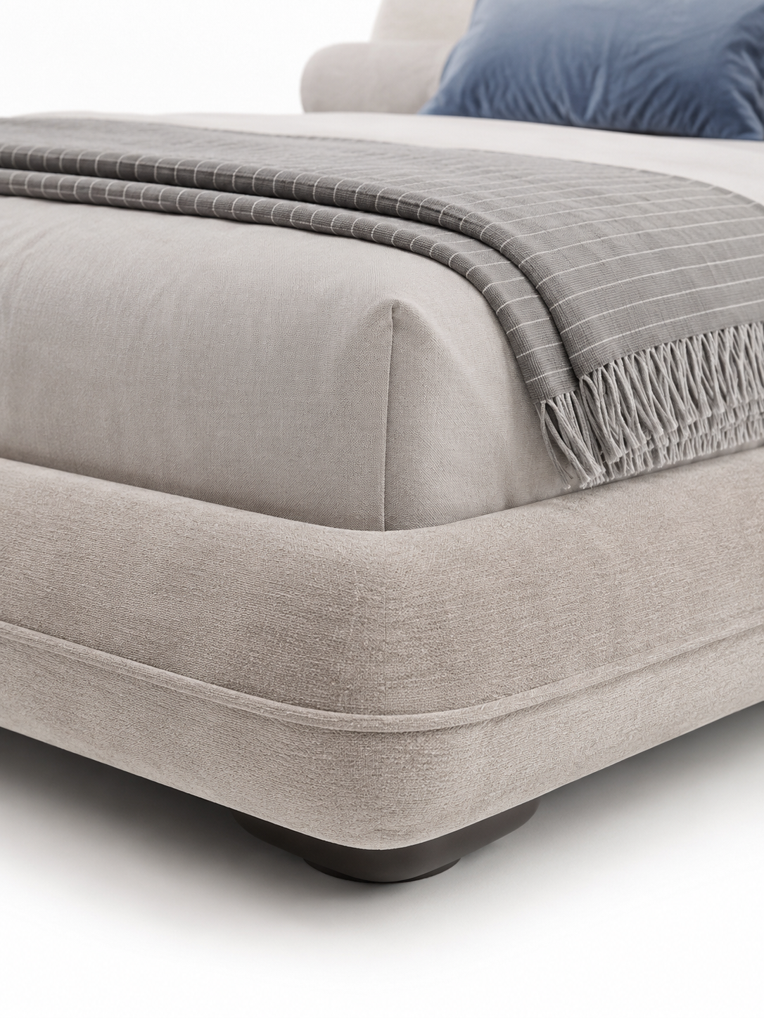 The Yarrow Bed — Luxury Curved Upholstered Bed