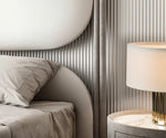 Voguish Modern Trendy  Leatherette Upholstered Off White Bed With Storage In